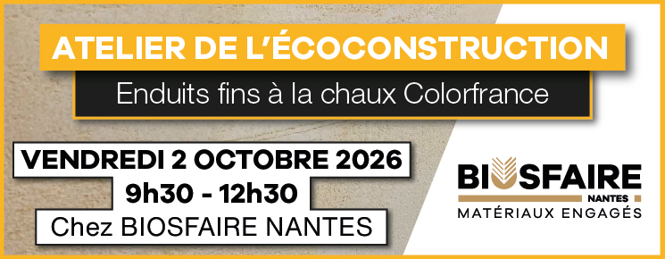 Atelier de l'écoconstruction : enduits fins à la chaux