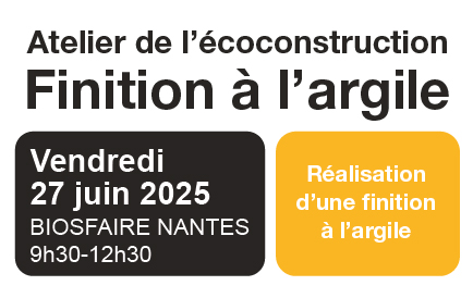 Atelier de l’écoconstruction : enduits fins à l’argile