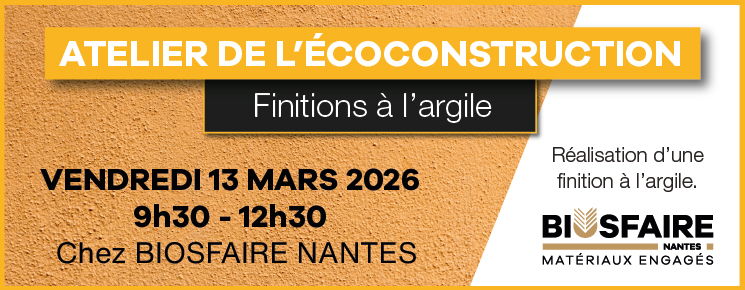 Atelier de l’écoconstruction : enduits fins à l’argile