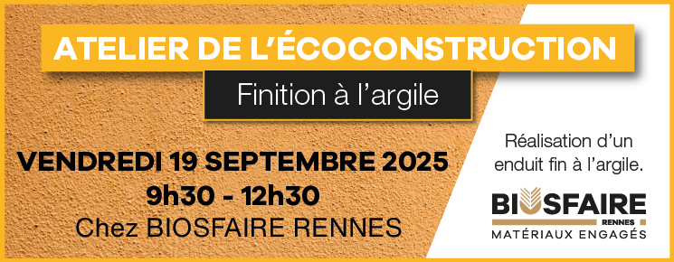 Atelier de l’écoconstruction : enduits fins à l’argile