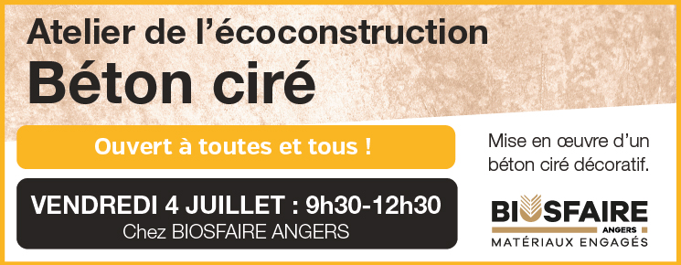 Atelier de l'écoconstruction : béton ciré