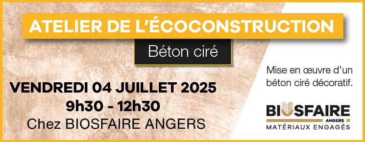 Atelier de l'écoconstruction : béton ciré