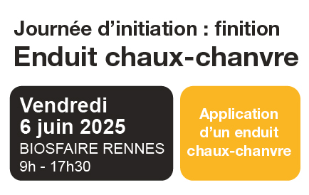 Journée d'initiation : enduit chaux-chanvre en finition