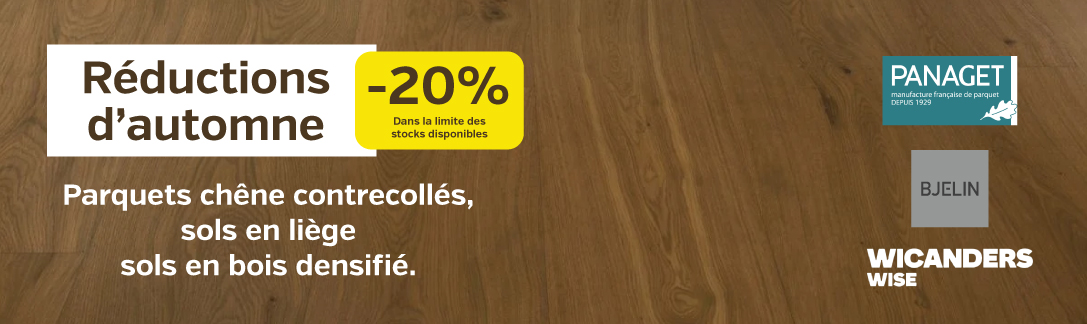 Réductions d'automne : -20 % sur les revêtements de sol