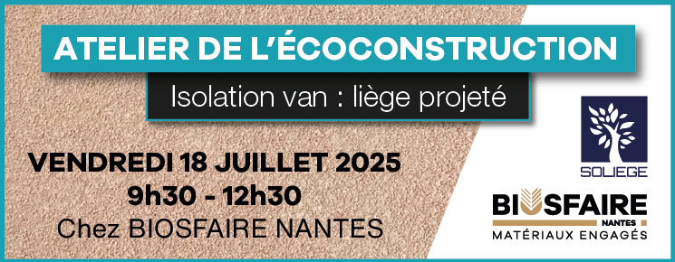 Atelier de l'écoconstruction : isolation van - liège projeté