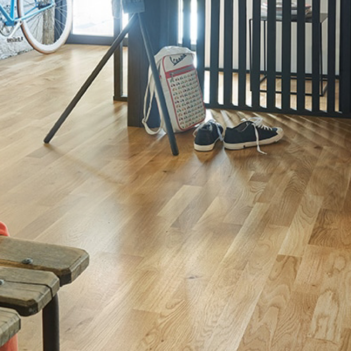 Parquet chêne contrecollé à clipser 14 mm
