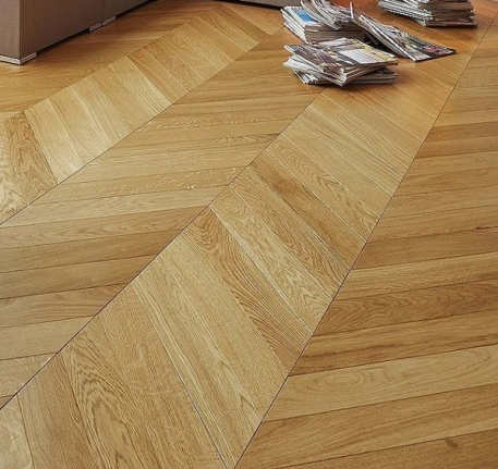 Parquet chêne contrecollé - Point de Hongrie - 14 mm