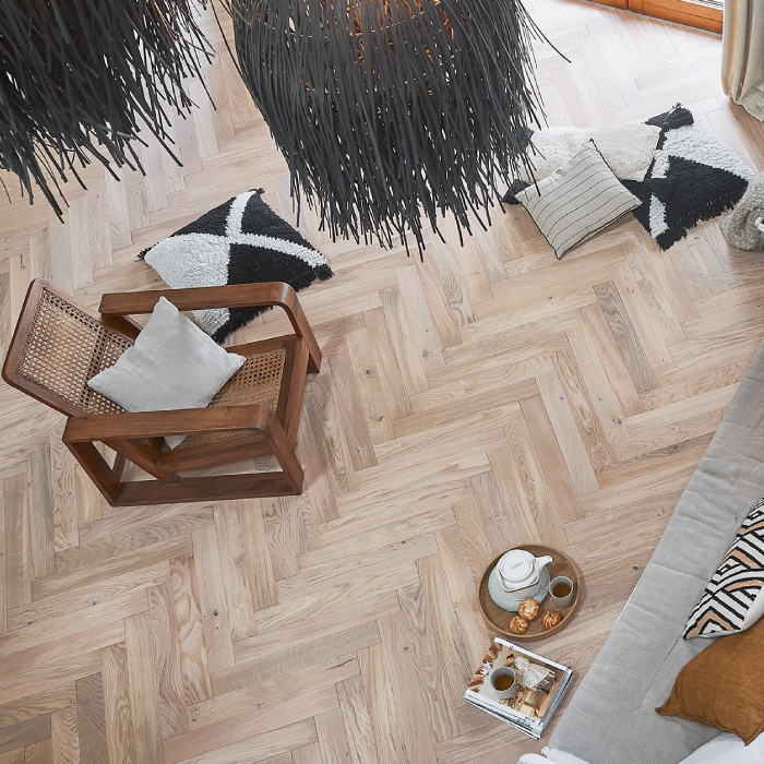 Parquet chêne contrecollé - Bâton rompu – 14 mm