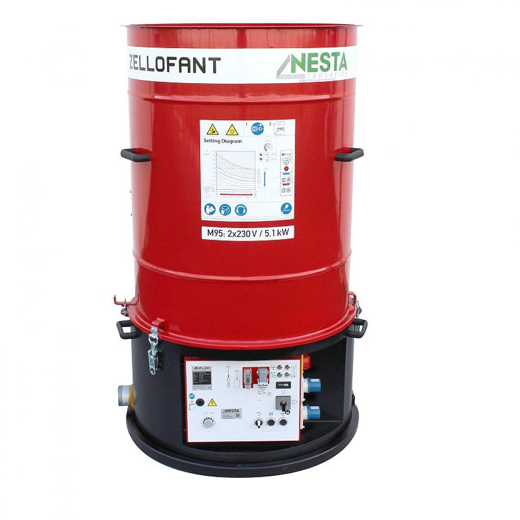 Location XFLOC Zellofant M95 pour soufflage et insufflation de fibre de bois Zell et ouate de cellulose