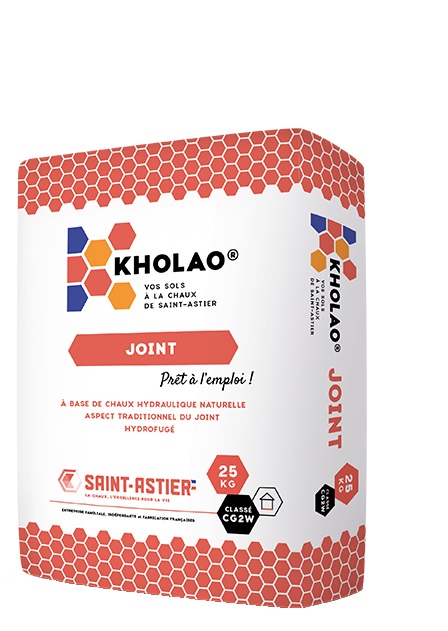KHOLAO Joint - Mortier de jointoiement prêt à l'emploi pour la pose de dalles de pierres naturelles et de tomettes (25 kg)