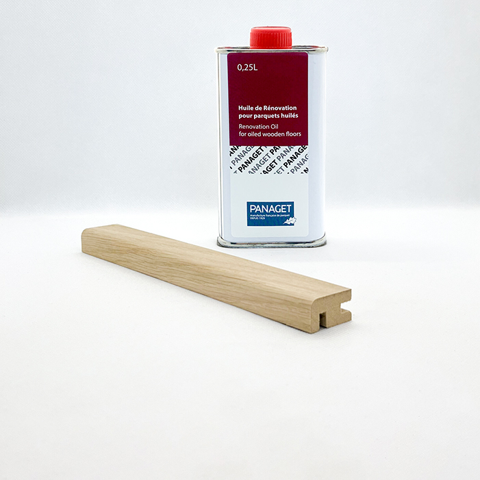 Nez de marche plaqué chêne - 25 x 14 x 2150 mm -  10/colis