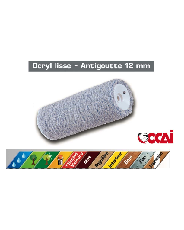 Manchon Ocryl Lisse antigoutte 12 mm clip
